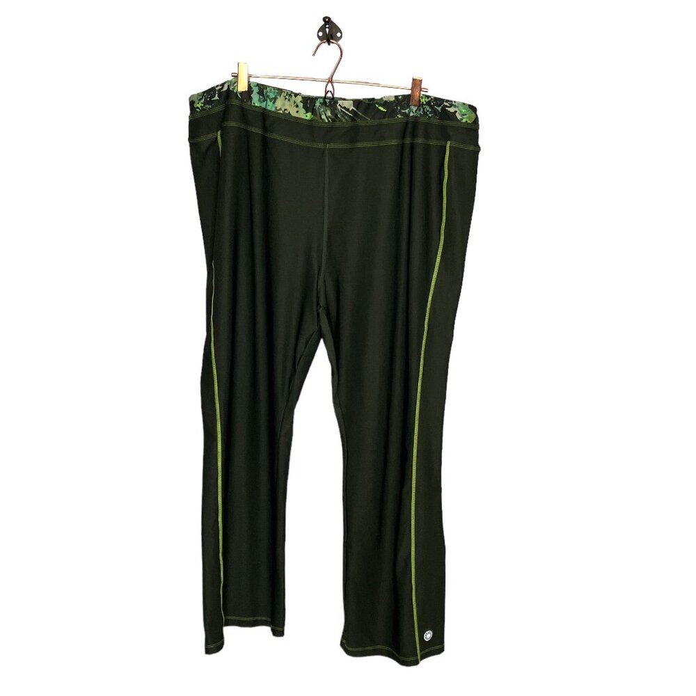 Fullbeauty Sport 30/32 Green Stretch Athletic Bootcut‎ Pull-on Yoga Pants Plus